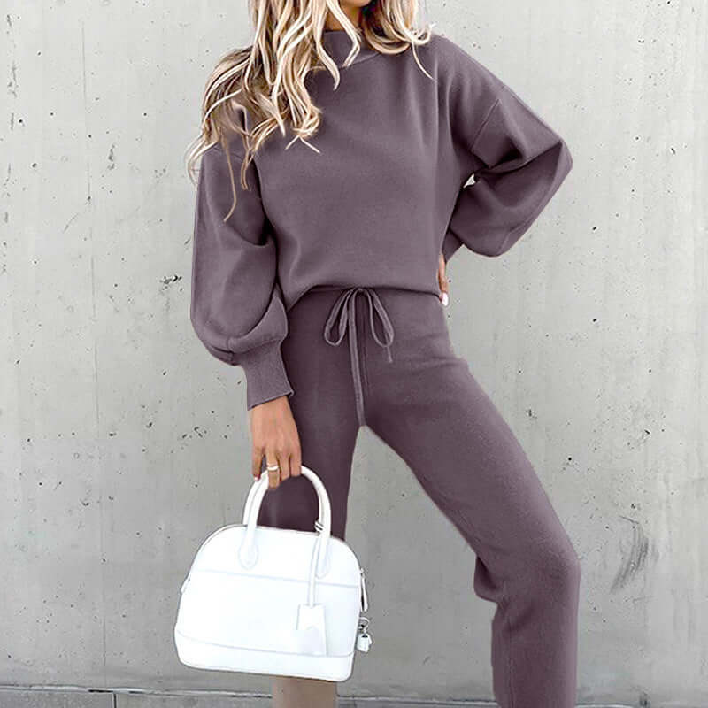 Eliana | Set aus Pullover und Hose mit hohem Kragen
