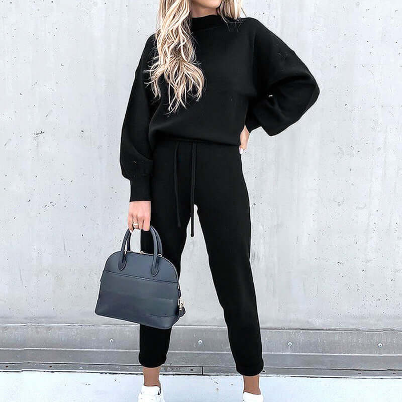 Eliana | Set aus Pullover und Hose mit hohem Kragen