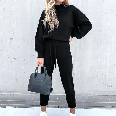 Eliana | Set aus Pullover und Hose mit hohem Kragen
